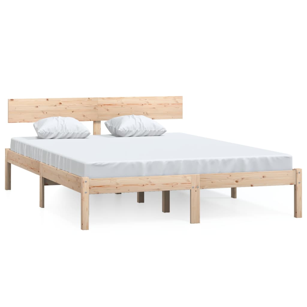 sengeramme 140x190 cm massivt fyrretræ