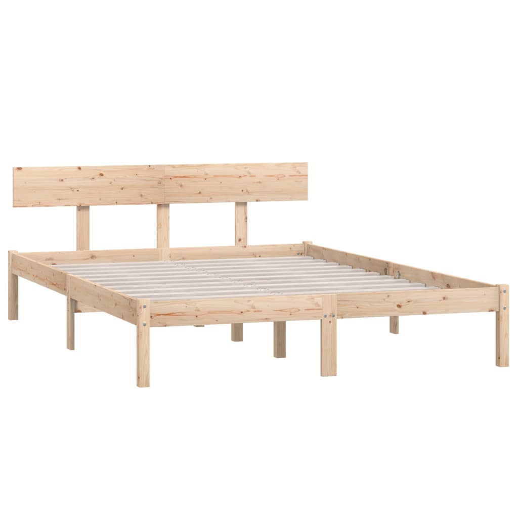 sengeramme 140x190 cm massivt fyrretræ