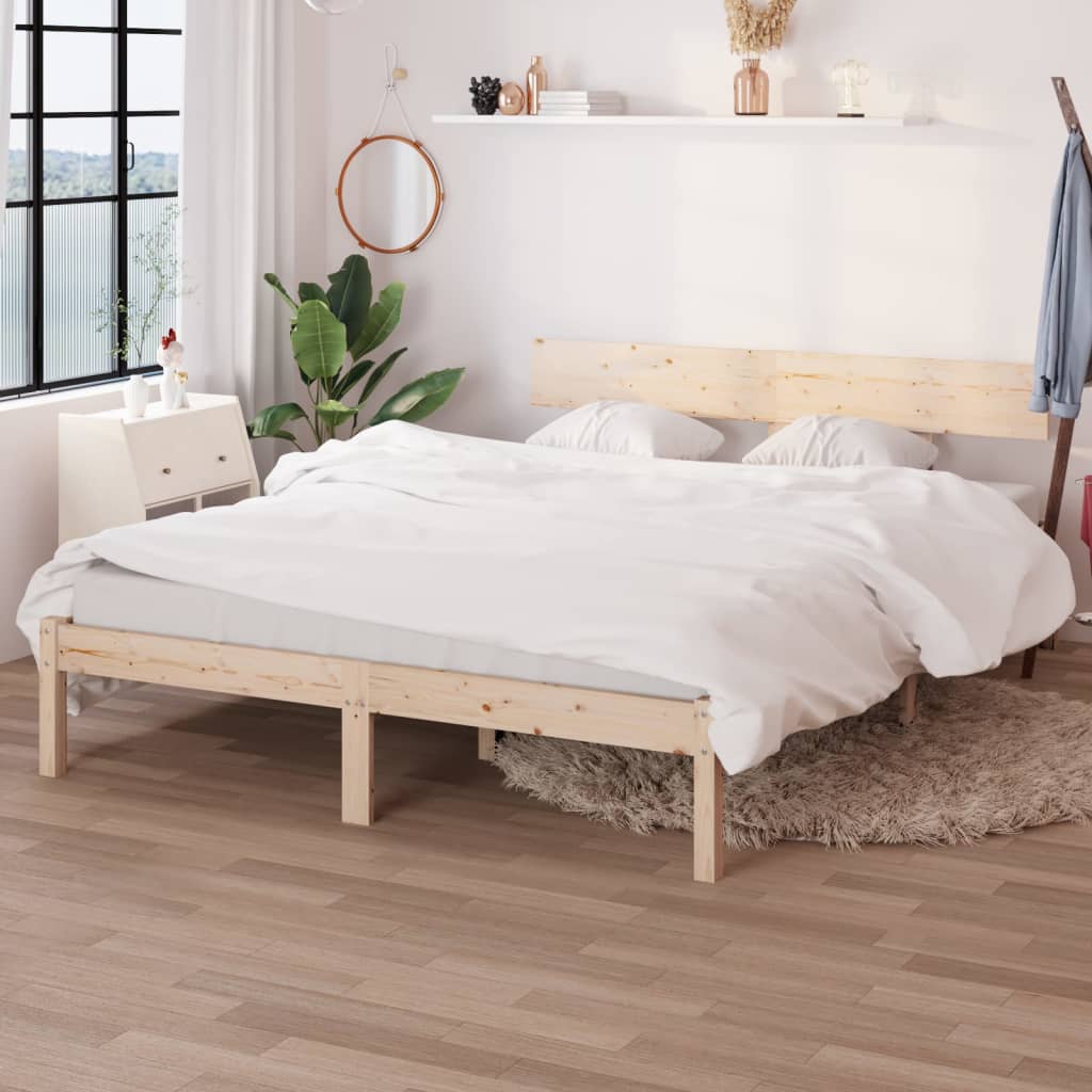 sengeramme 140x190 cm massivt fyrretræ
