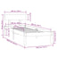 sengestel 100x200 cm massivt fyrretræ hvid