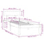 sengeramme 100x200 cm massivt fyrretræ sort