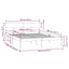 sengeramme 140x200 cm massivt fyrretræ sort