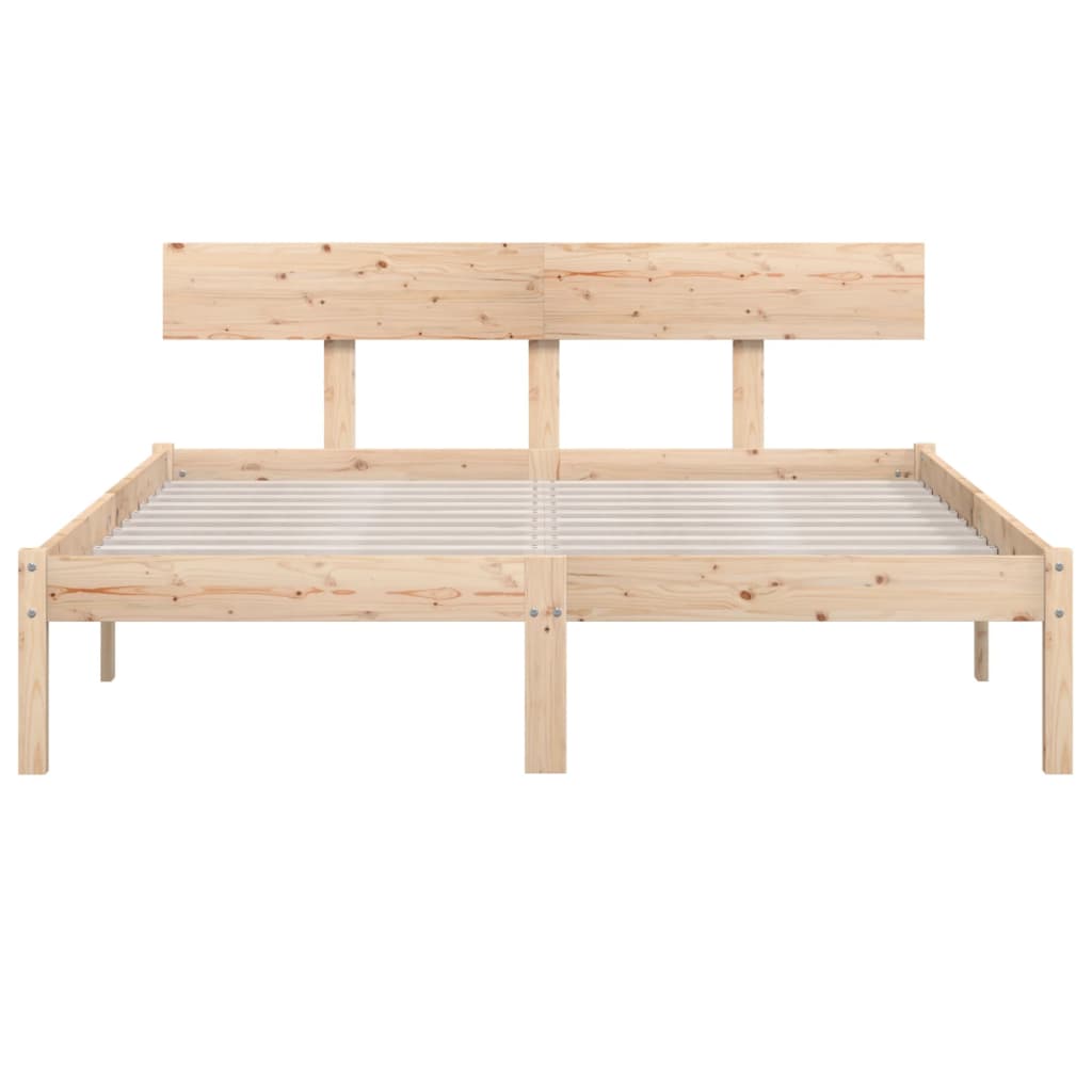 sengeramme 150x200 cm massivt fyrretræ