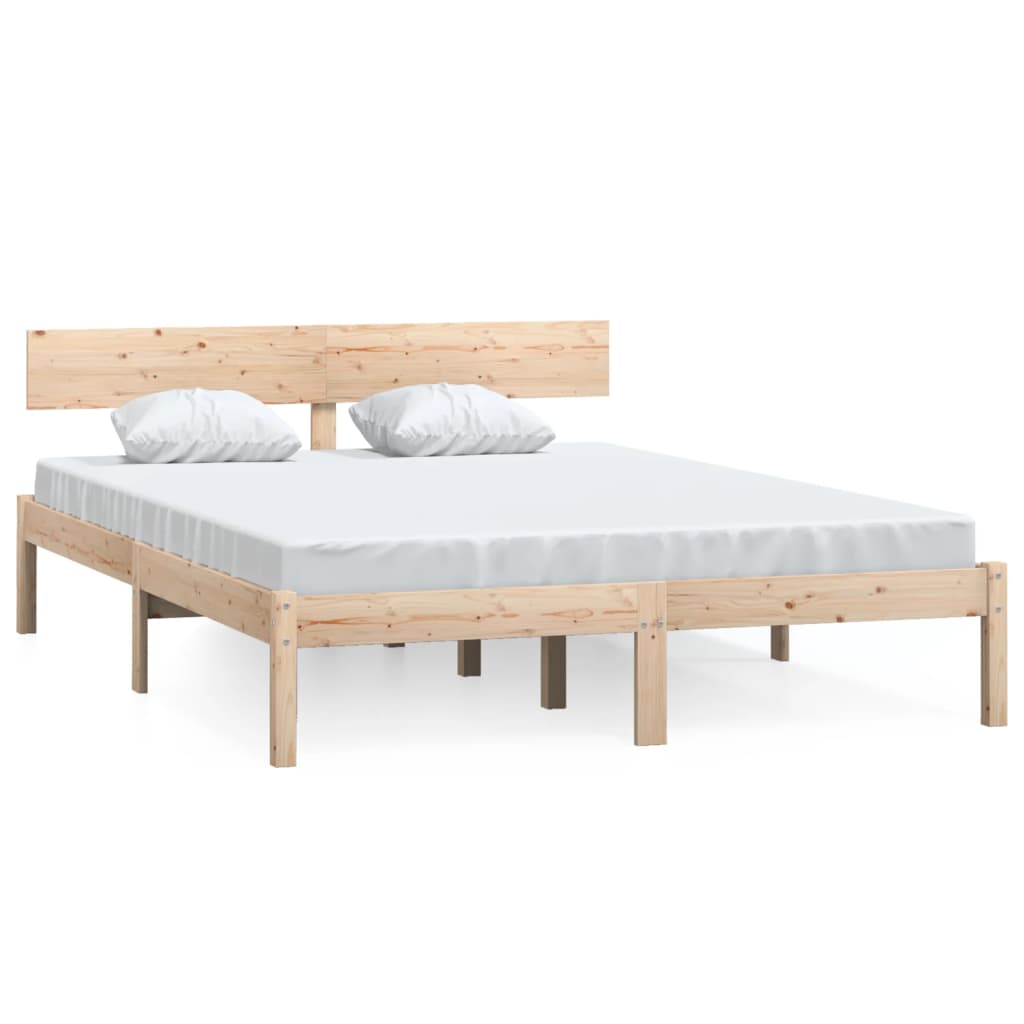 sengeramme uden madras 160x200 cm massivt træ