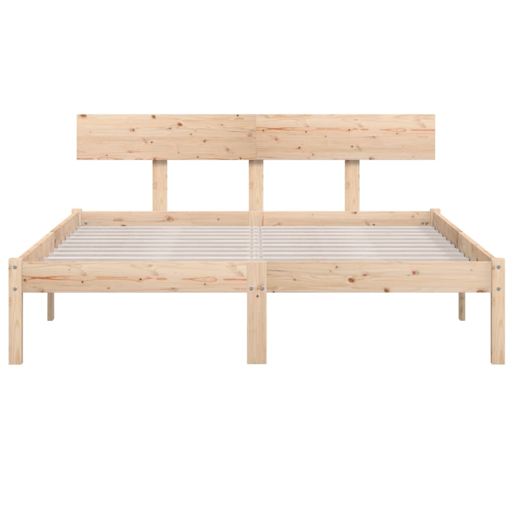 sengeramme uden madras 160x200 cm massivt træ