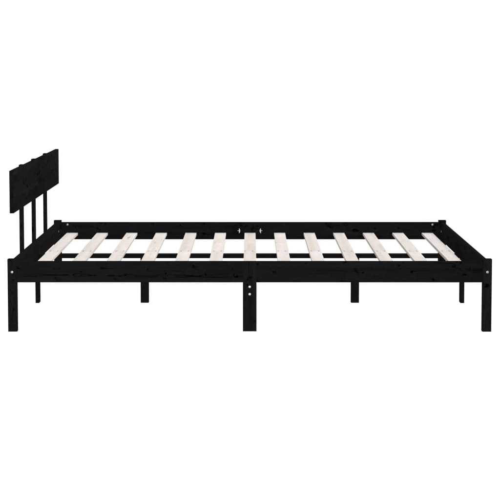 sengeramme 180x200 cm Super King massivt fyrretræ grå