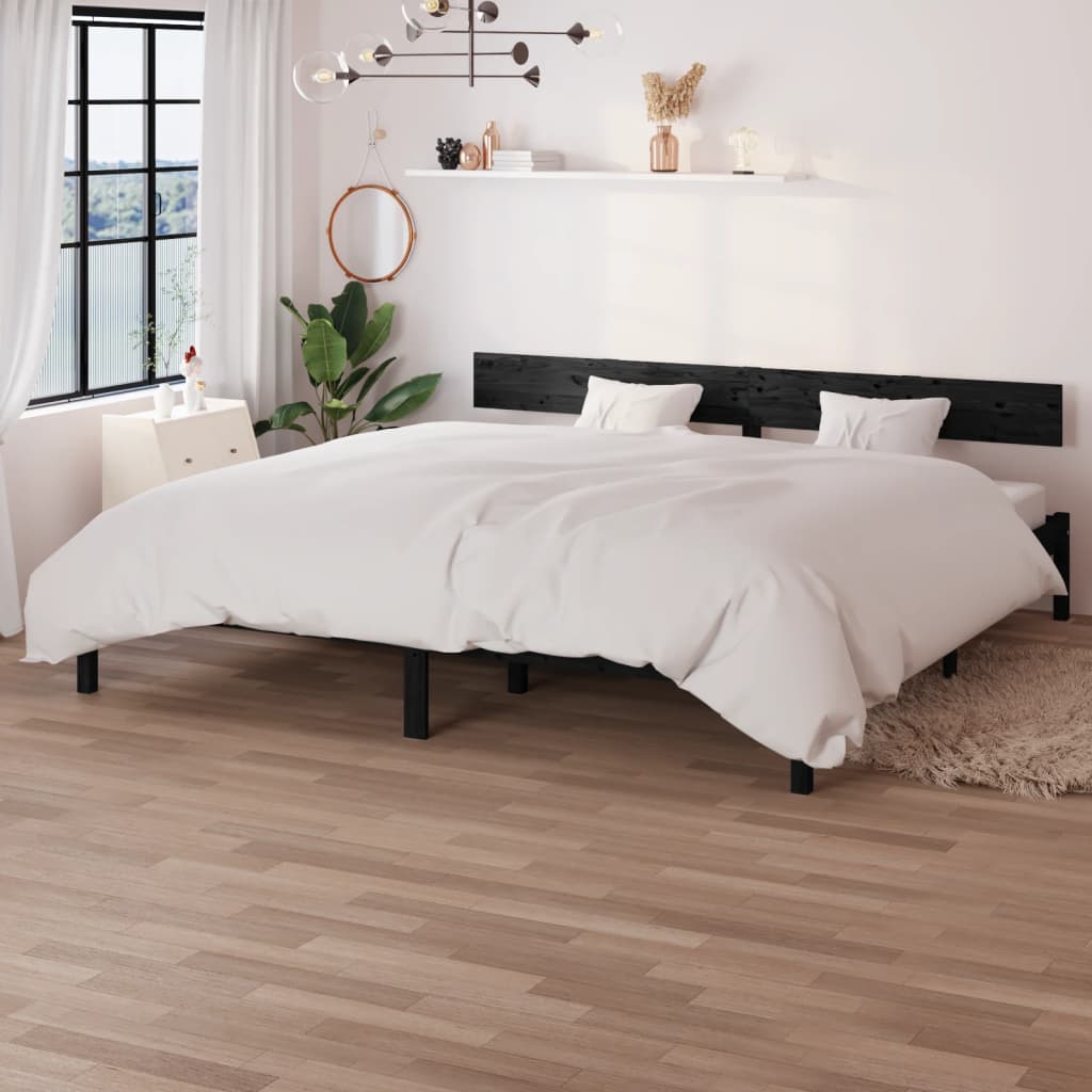 sengeramme 180x200 cm Super King massivt fyrretræ grå