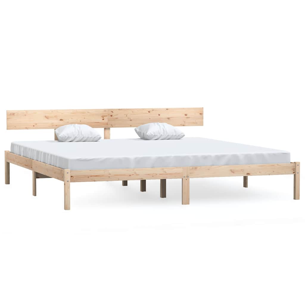 sengeramme uden madras 200x200 cm massivt træ