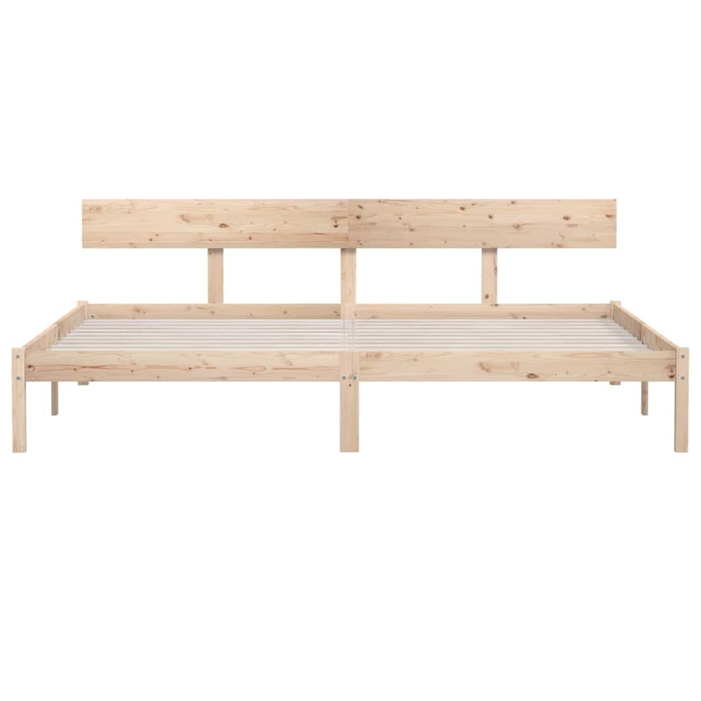 sengeramme uden madras 200x200 cm massivt træ
