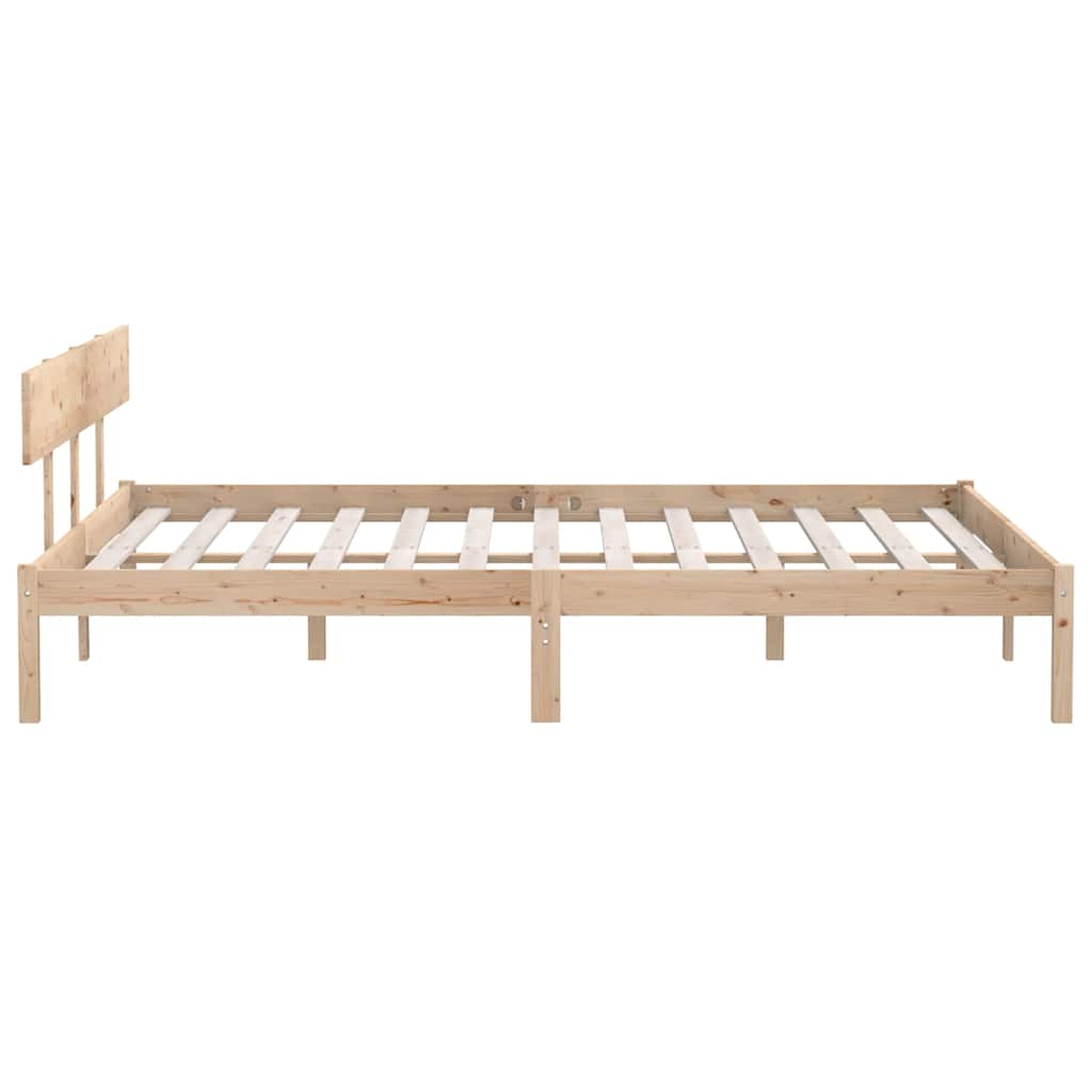 sengeramme uden madras 200x200 cm massivt træ