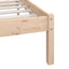 sengeramme uden madras 200x200 cm massivt træ