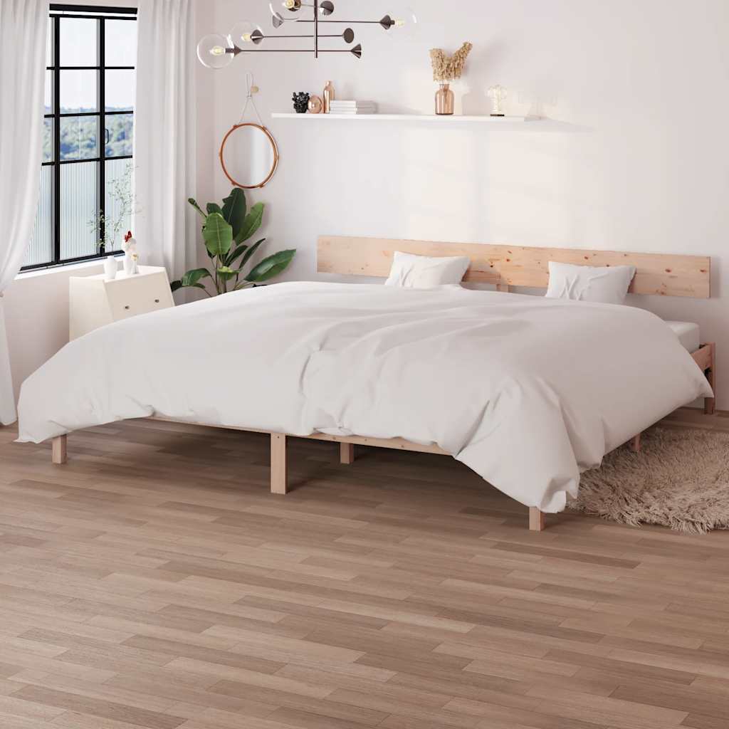 sengeramme uden madras 200x200 cm massivt træ