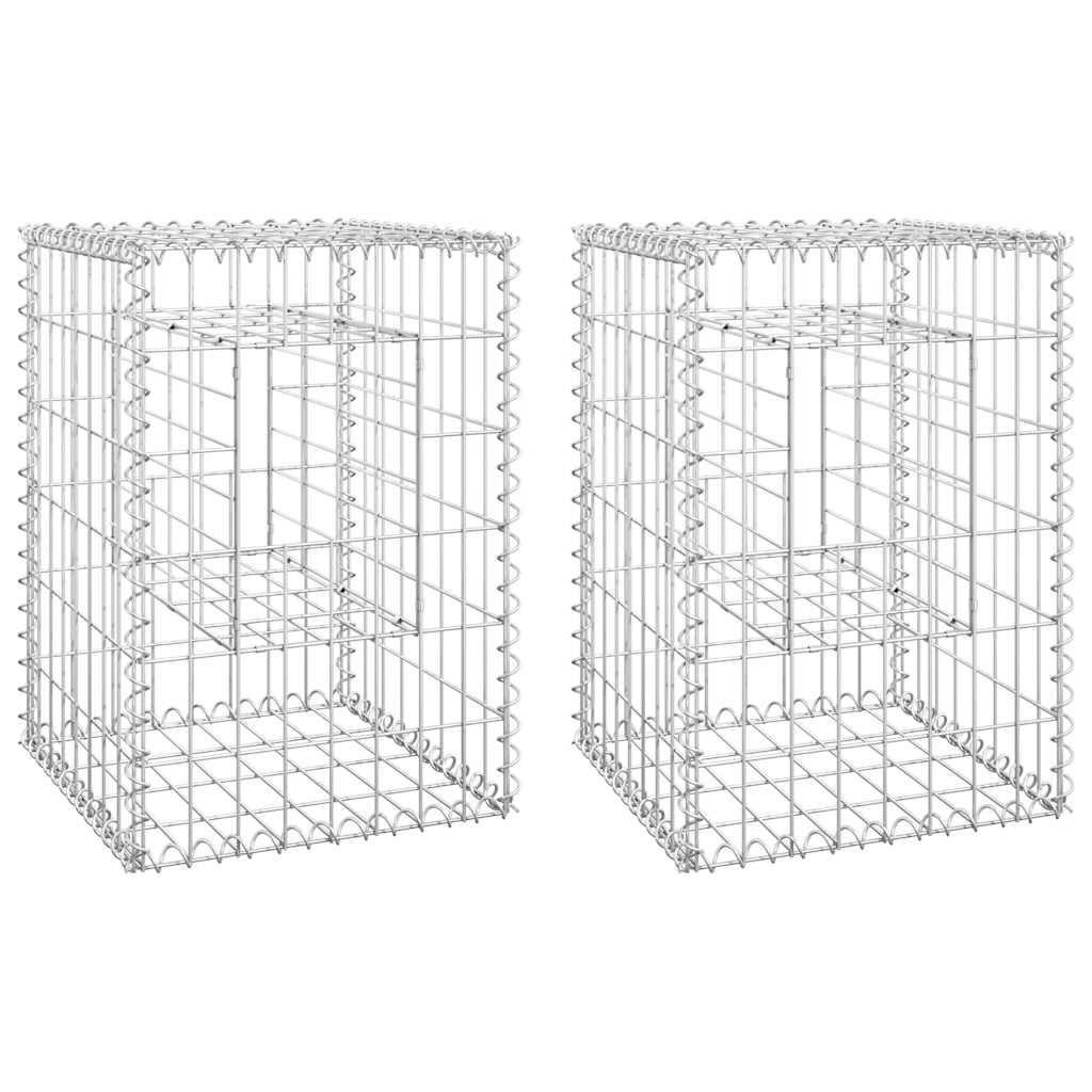 gabionkurve 2 stk. 40x40x60 cm jern