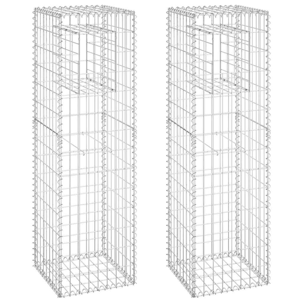 gabionkurve 2 stk. 40x40x140 cm jern