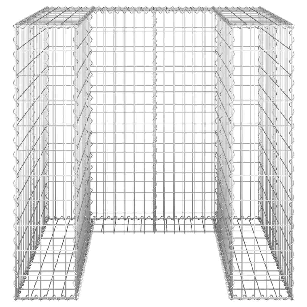 gabionvæg til affaldsspand 110x100x110 cm galvaniseret stål