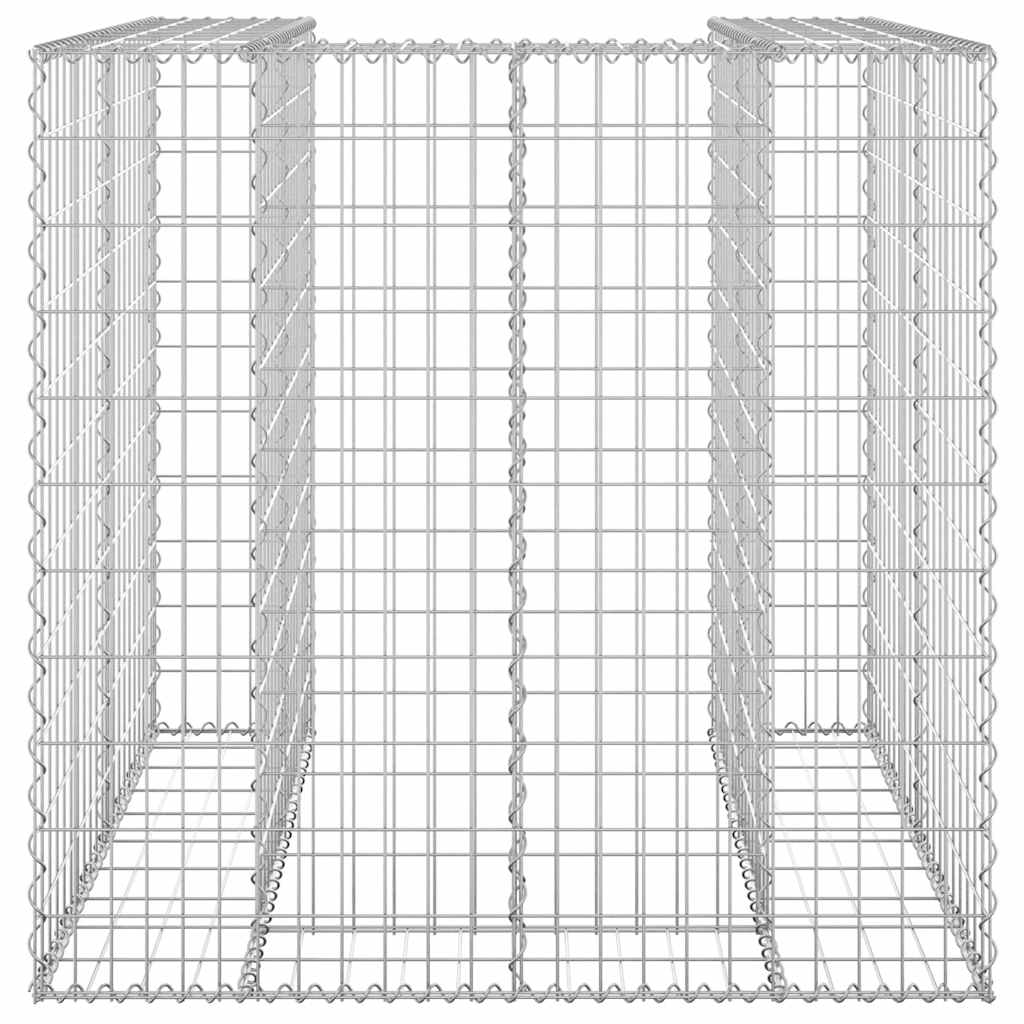 gabionvæg til affaldsspand 110x100x110 cm galvaniseret stål
