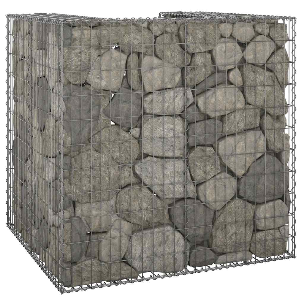 gabionvæg til affaldsspand 110x100x110 cm galvaniseret stål