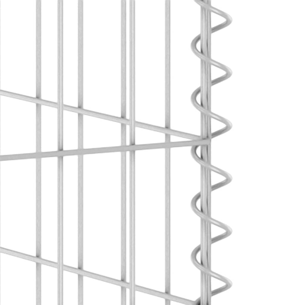 gabionvæg til affaldsspand 180x100x110 cm galvaniseret stål