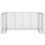gabionvæg til affaldsspand 254x100x110 cm galvaniseret stål