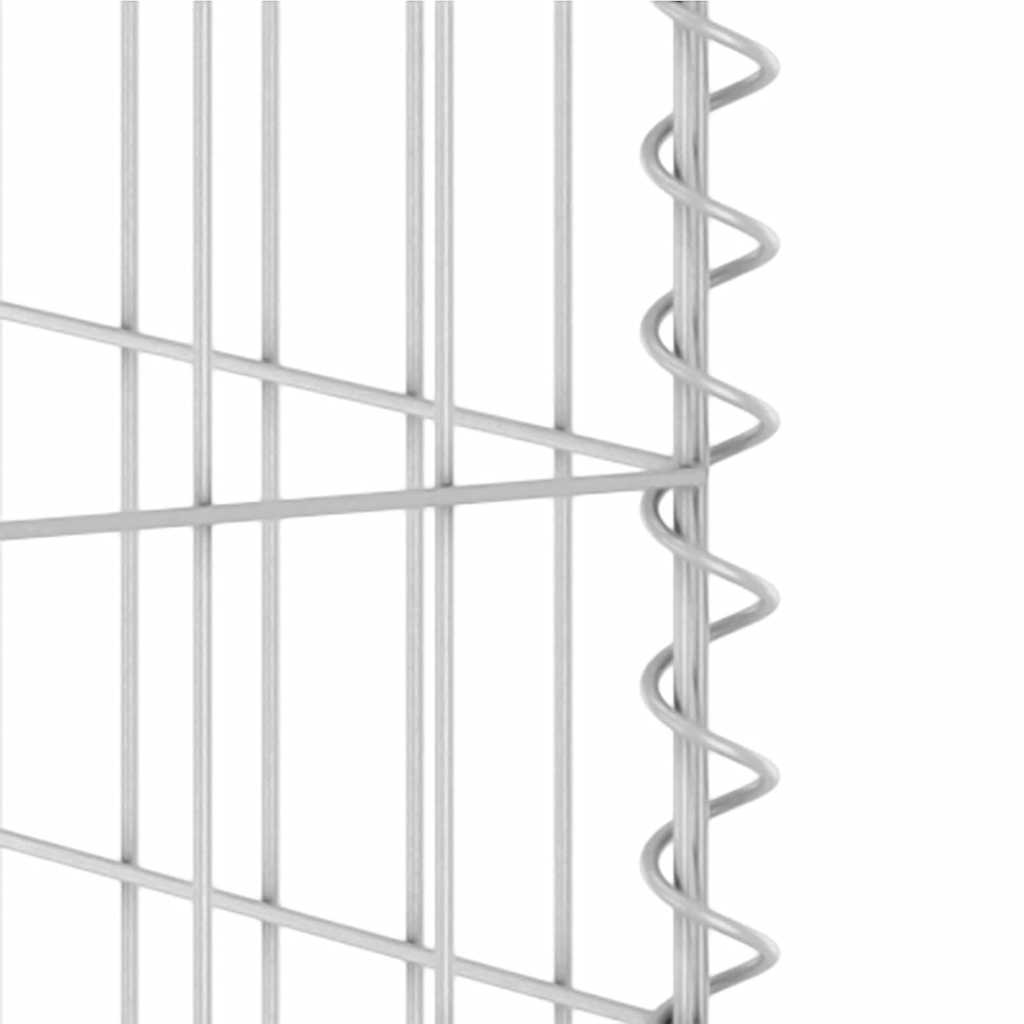 gabionvæg til affaldsspand 254x100x110 cm galvaniseret stål