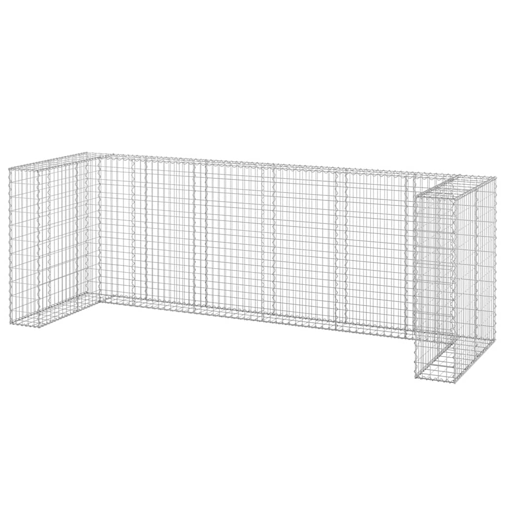 gabionvæg til affaldsspand 325x100x110 cm galvaniseret stål