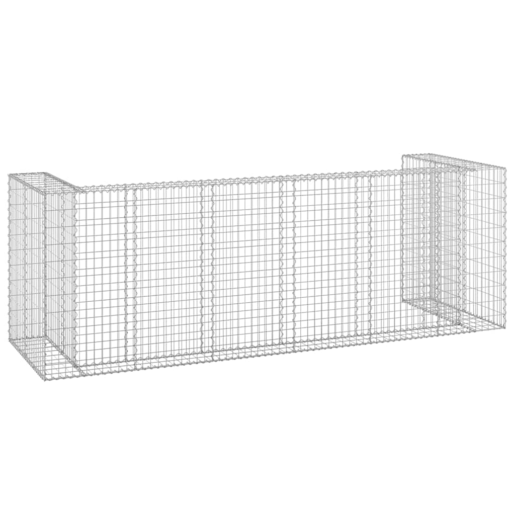 gabionvæg til affaldsspand 325x100x110 cm galvaniseret stål