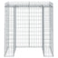 gabionvæg til skraldespand 110x91x120 cm galvaniseret jern