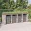 gabionvæg til skraldespand 350x91x120 cm galvaniseret jern
