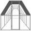 udendørs hønsegård 2x12x2 cm galvaniseret stål