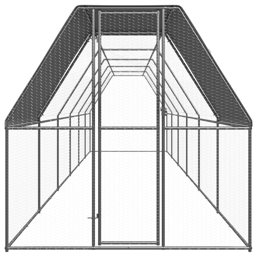 udendørs hønsegård 2x12x2 cm galvaniseret stål