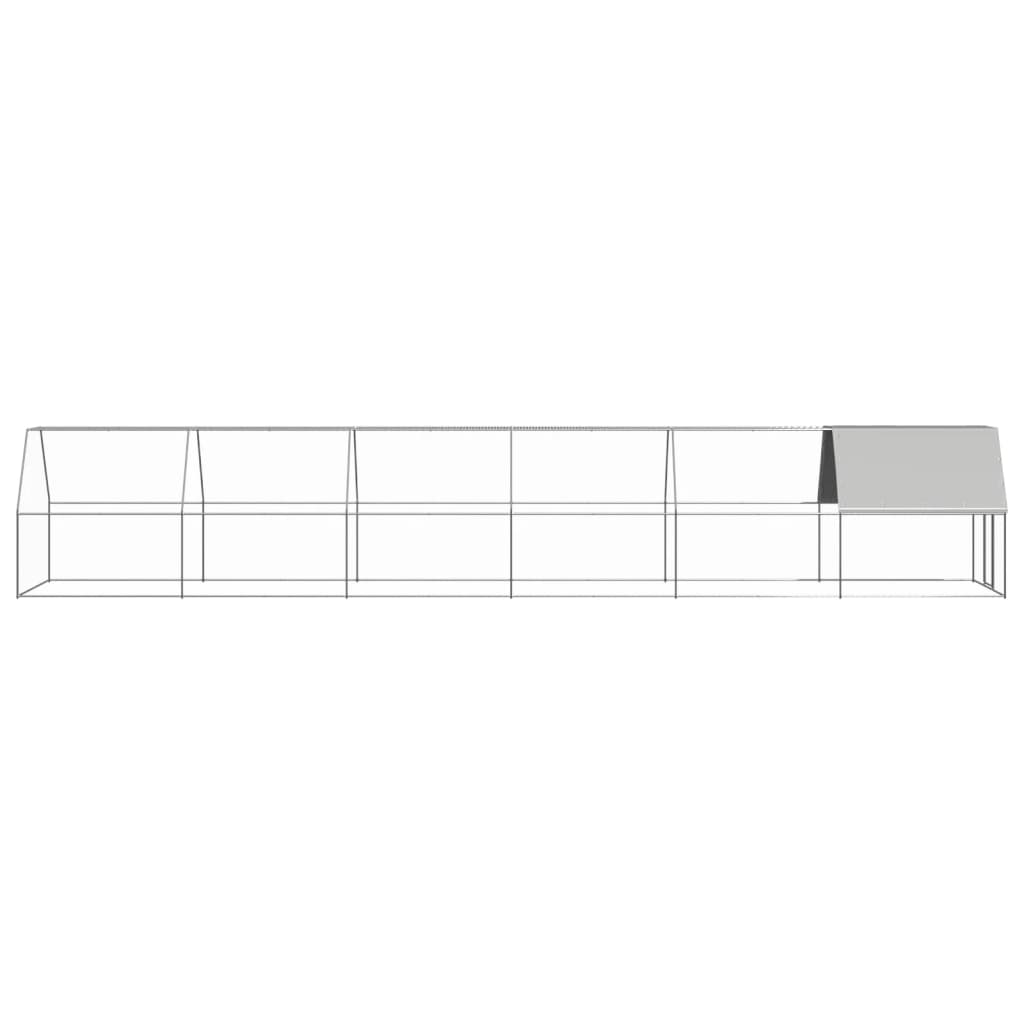 udendørs hønsegård 2x12x2 cm galvaniseret stål