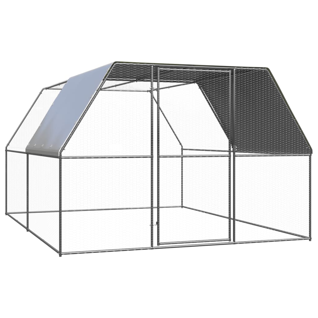 udendørs hønsegård 3x4x2 m galvaniseret stål