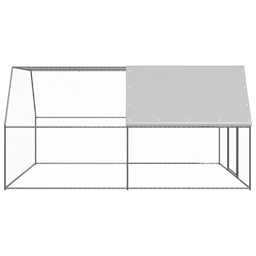 udendørs hønsegård 3x4x2 m galvaniseret stål
