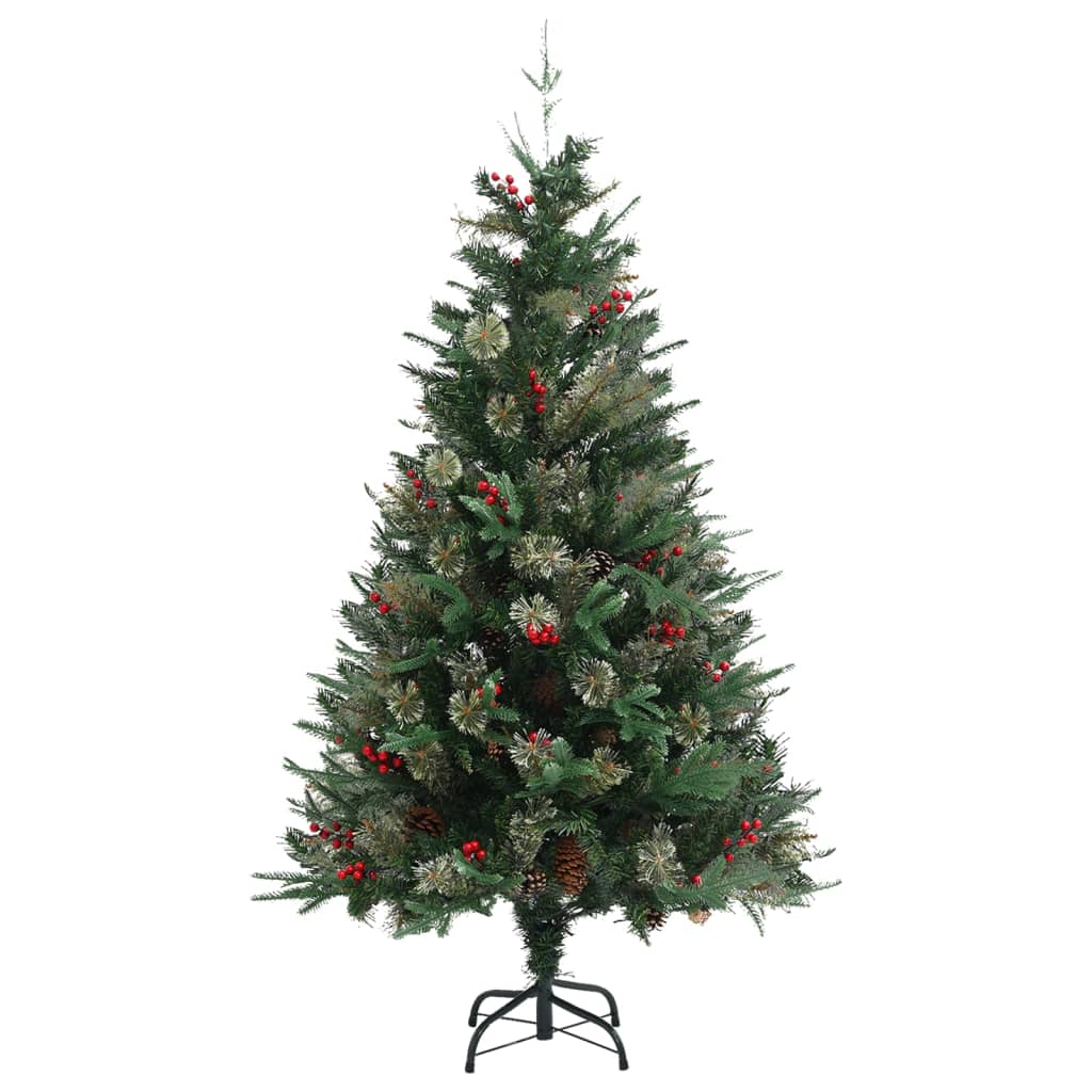 juletræ med grankogler 150 cm PVC & PE grøn