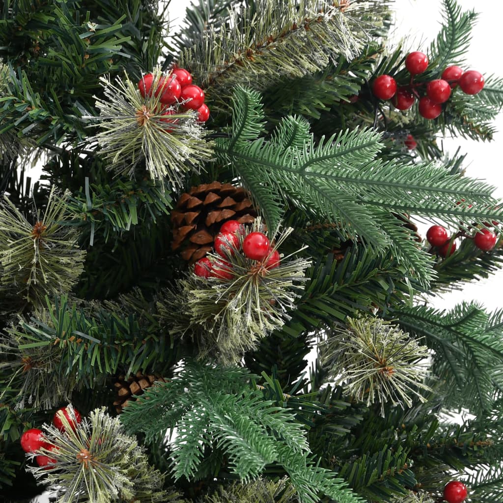 juletræ med grankogler 150 cm PVC & PE grøn