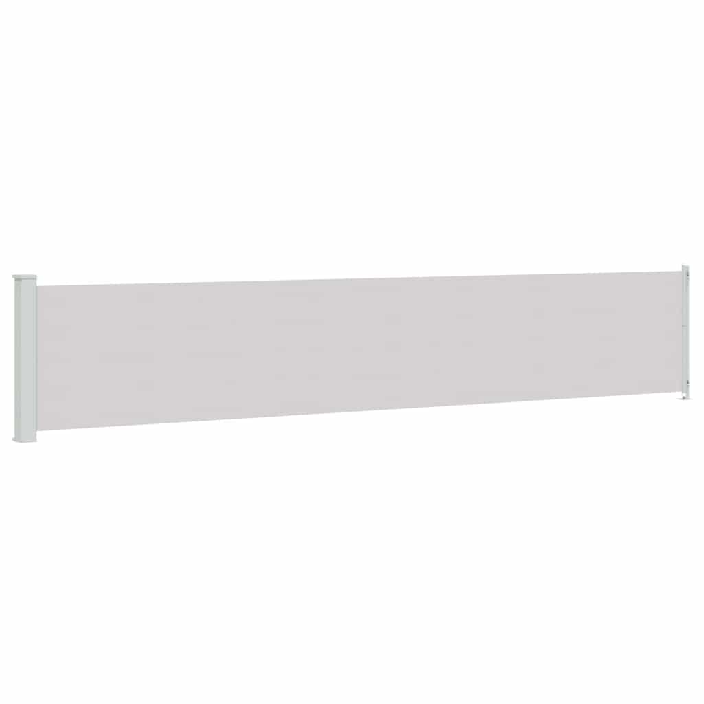 sammenrullelig sidemarkise til terrassen 117x614 cm grå