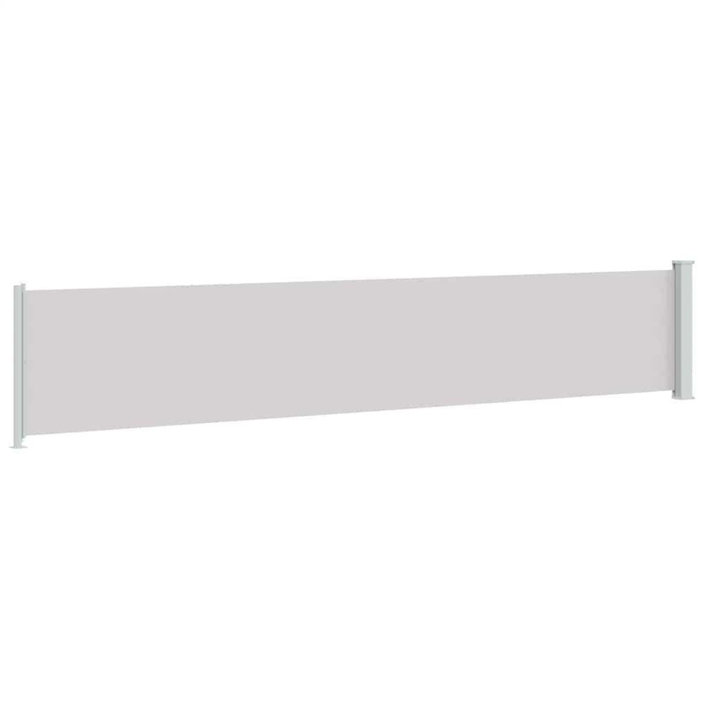 sammenrullelig sidemarkise til terrassen 117x614 cm grå