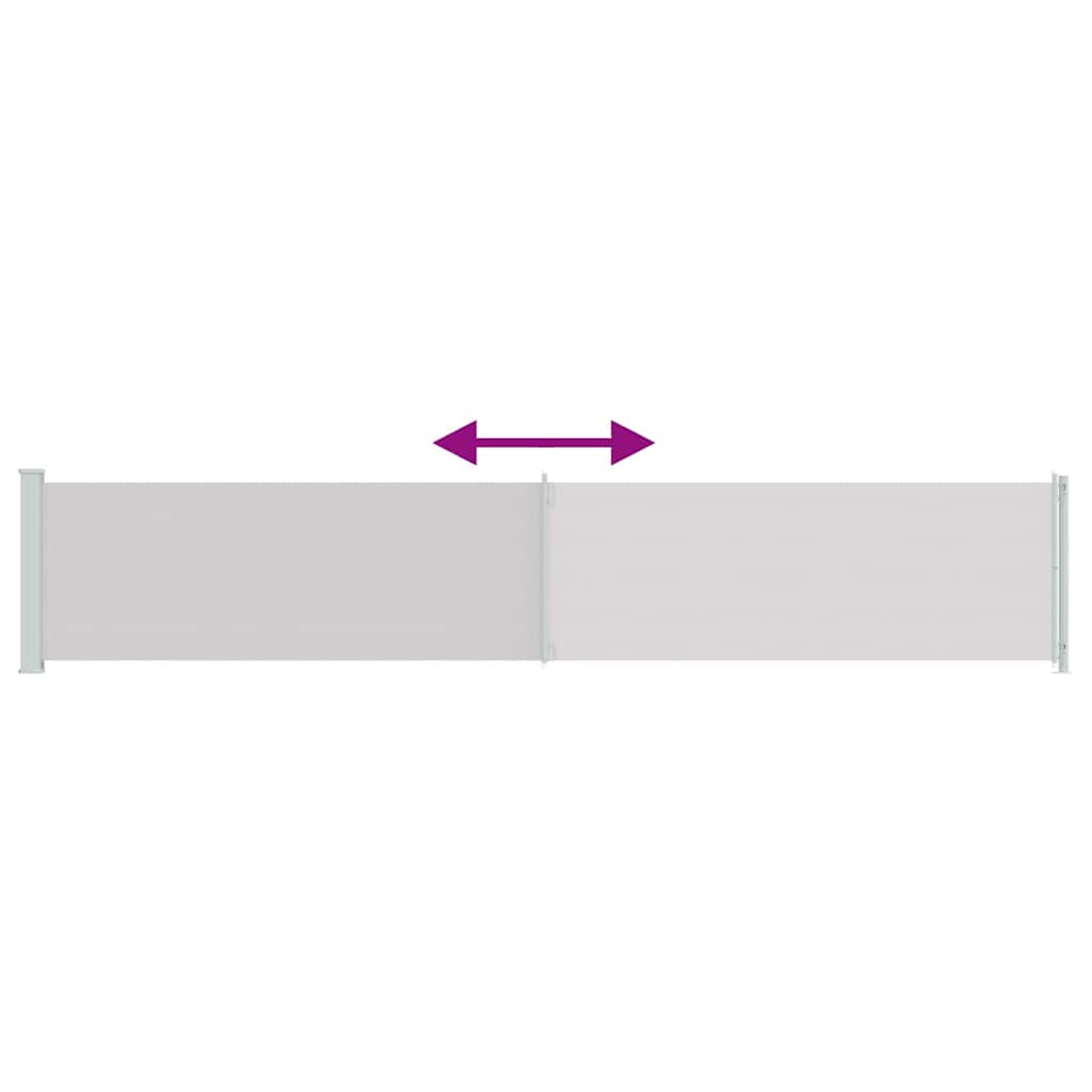 sammenrullelig sidemarkise til terrassen 117x614 cm grå