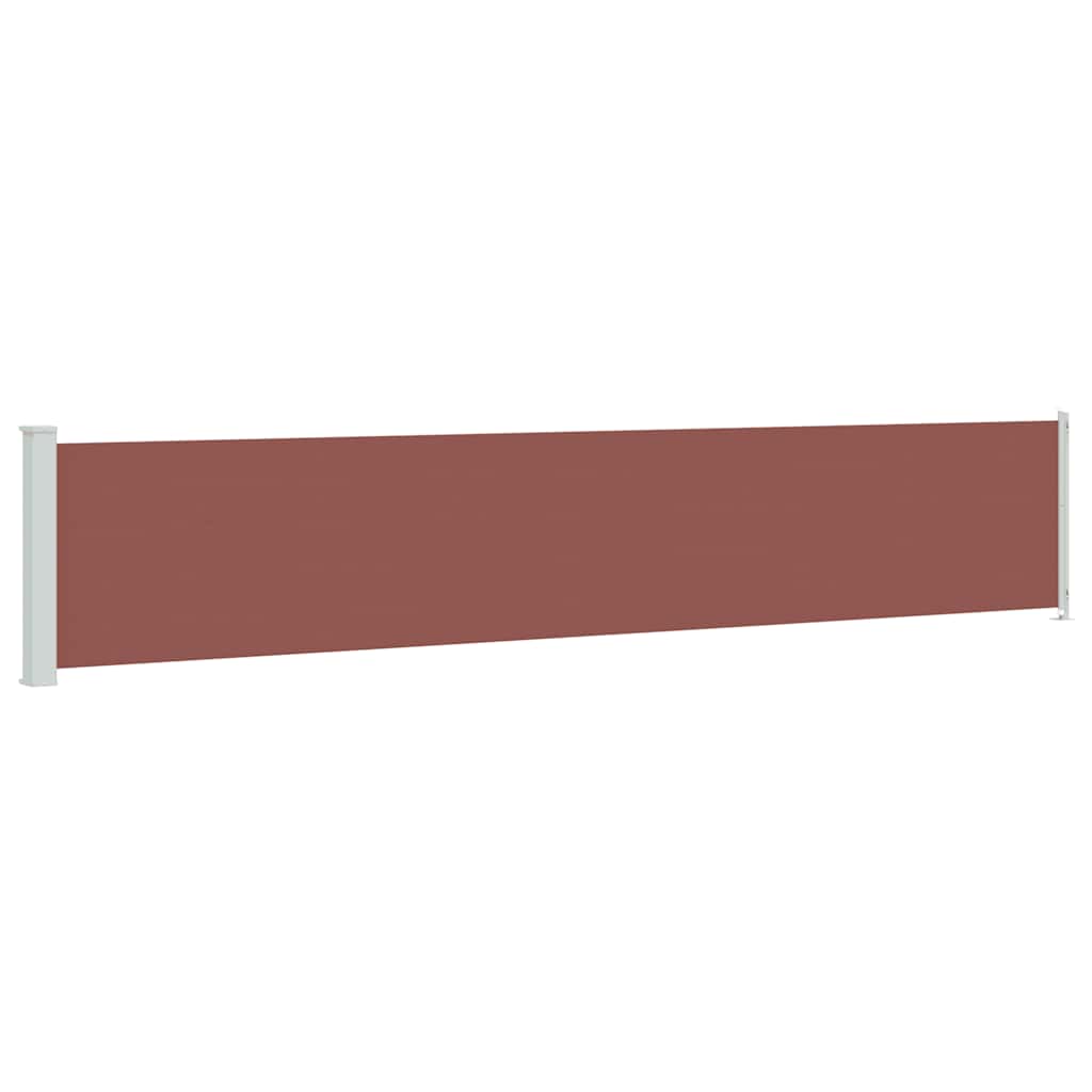 sammenrullelig sidemarkise til terrassen 117x614 cm brun
