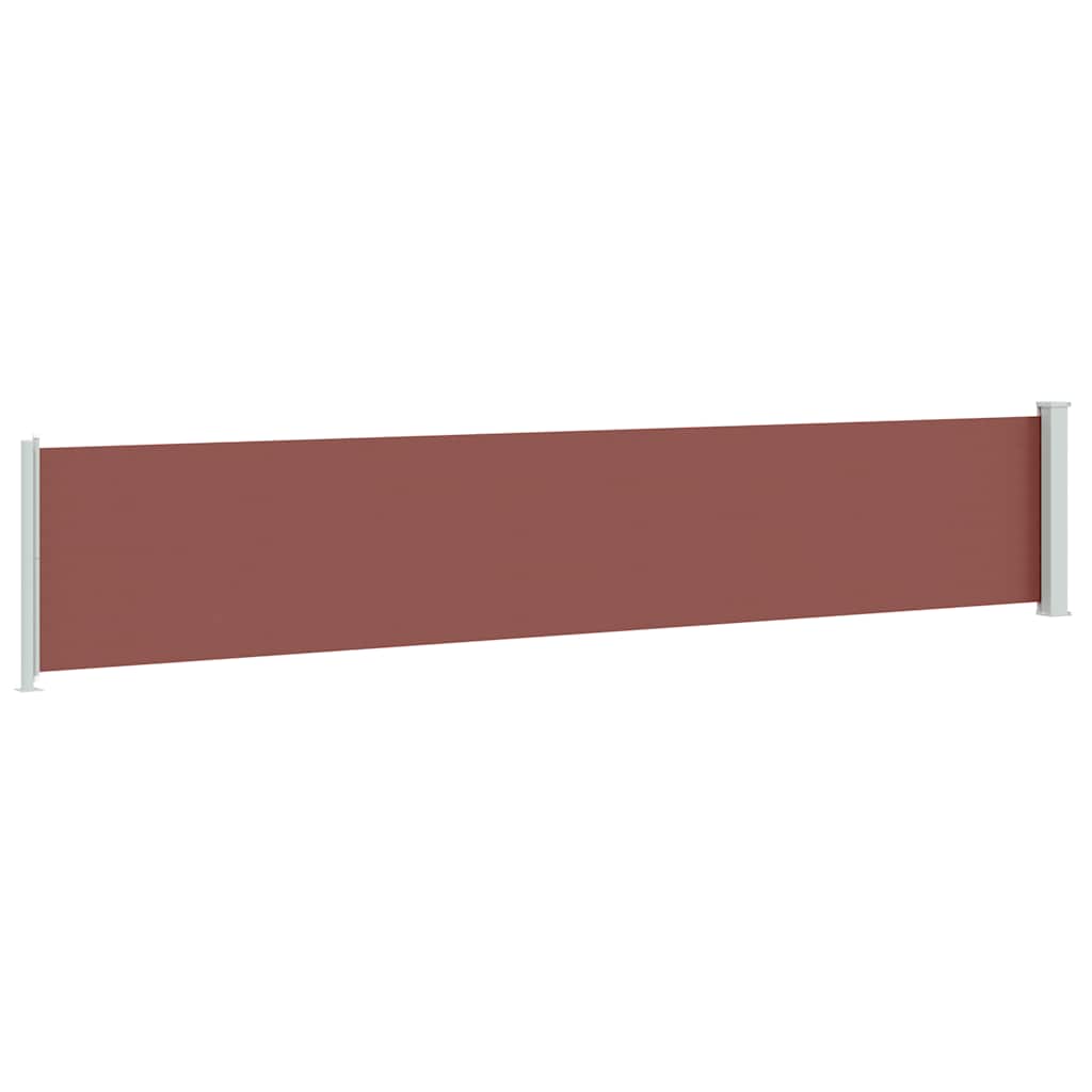 sammenrullelig sidemarkise til terrassen 117x614 cm brun