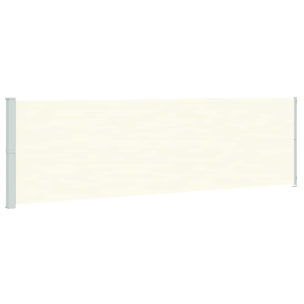 sammenrullelig sidemarkise til terrassen 180x614 cm cremefarvet