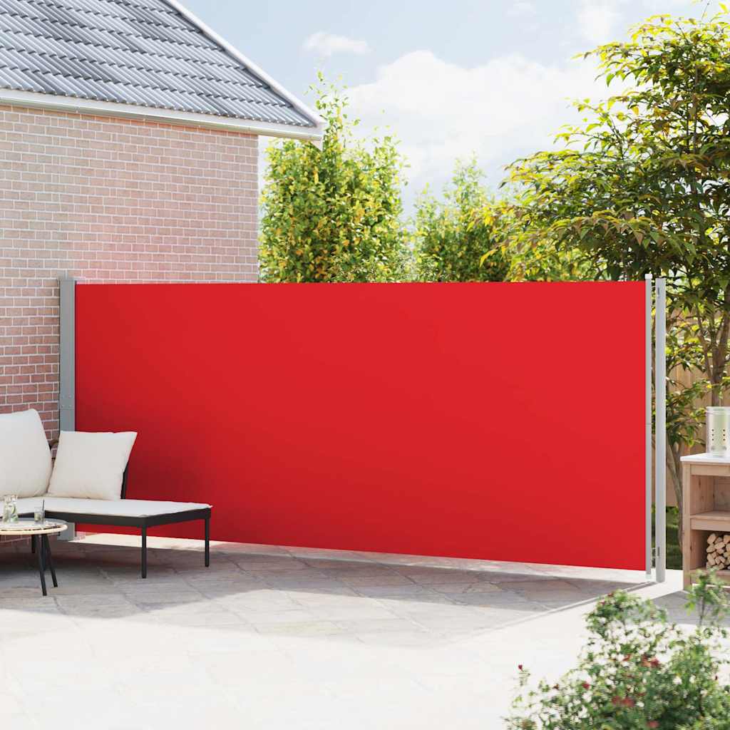 sammenrullelig sidemarkise til terrassen 180x600 cm rød