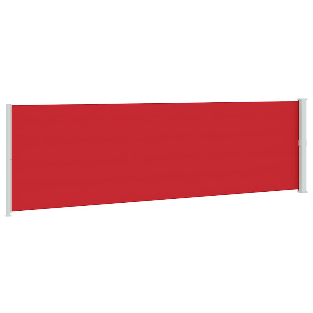 sammenrullelig sidemarkise til terrassen 180x600 cm rød