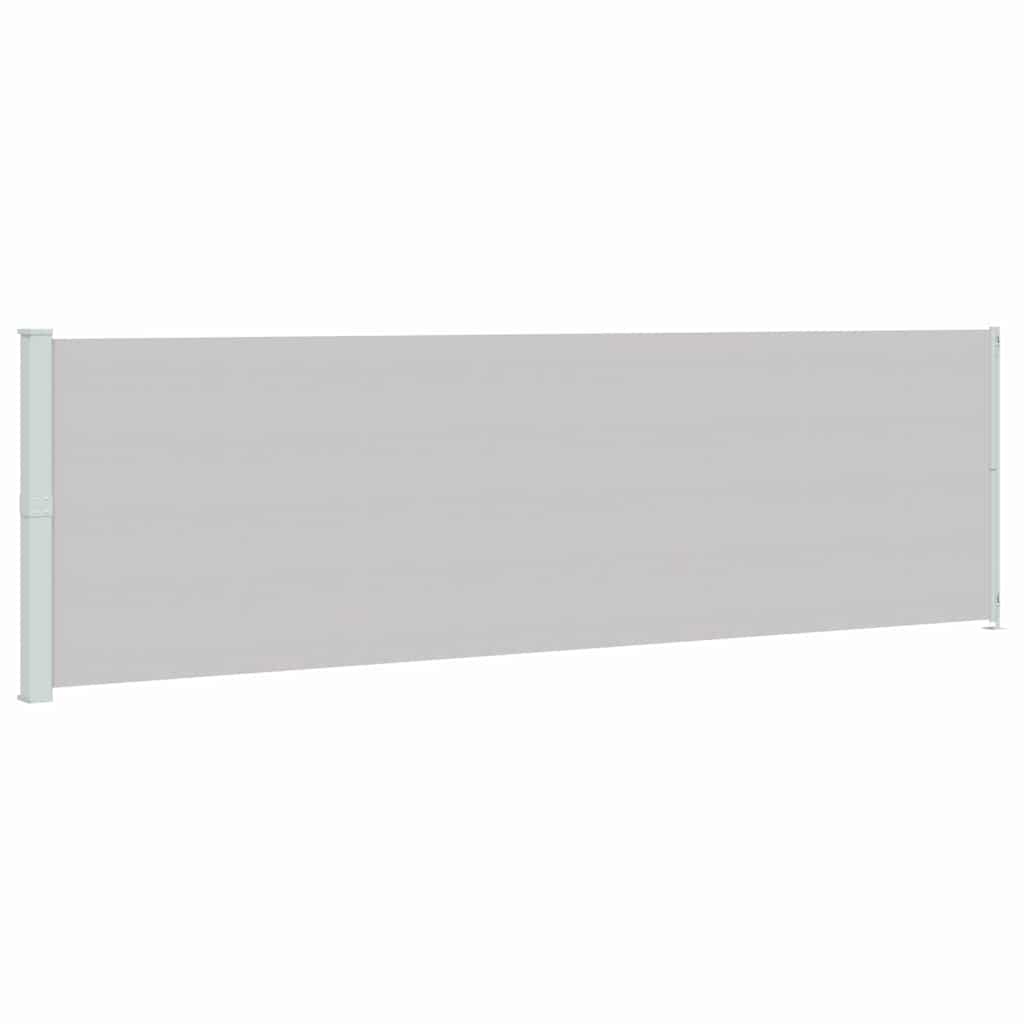 sammenrullelig sidemarkise til terrassen 180x614 cm grå