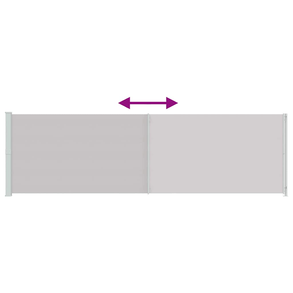 sammenrullelig sidemarkise til terrassen 180x614 cm grå