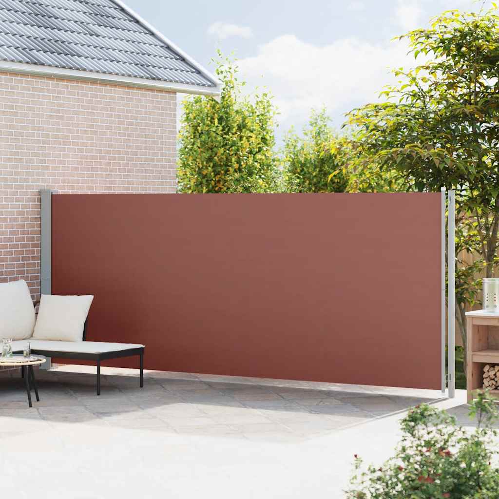 sammenrullelig sidemarkise til terrassen 180x600 cm brun