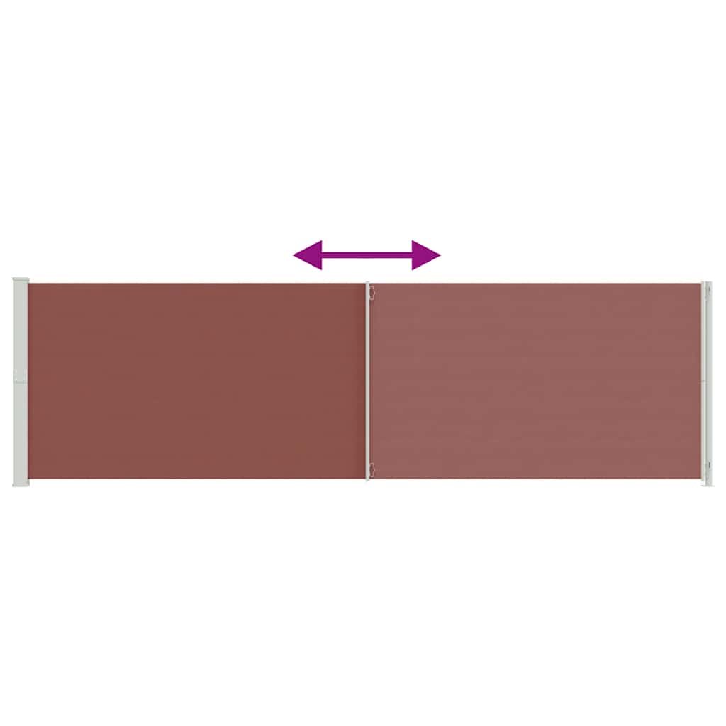 sammenrullelig sidemarkise til terrassen 180x600 cm brun