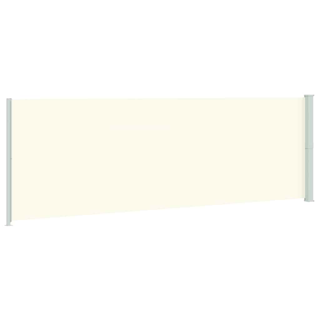 sammenrullelig sidemarkise til terrassen 200x614 cm cremefarvet