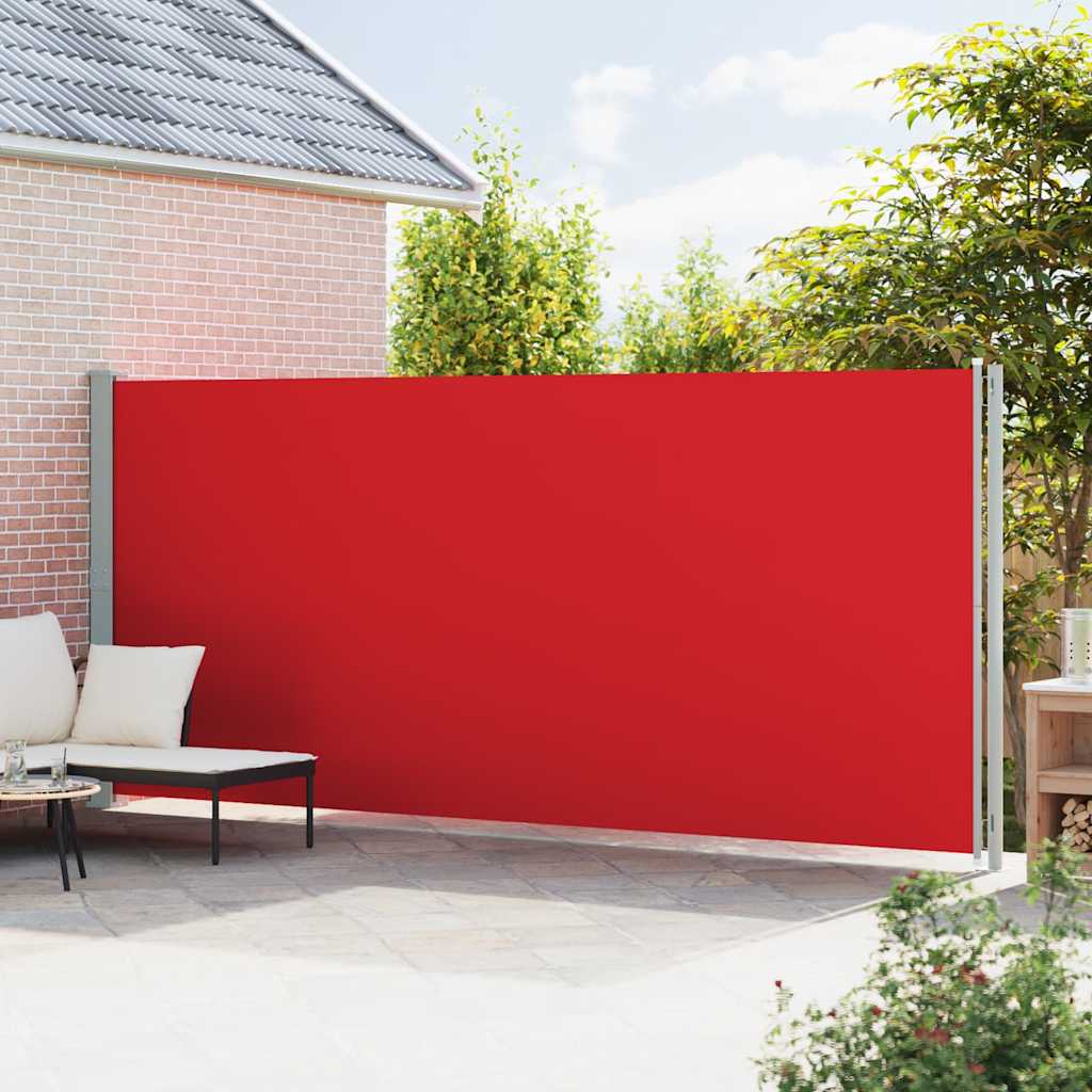 sammenrullelig sidemarkise til terrassen 200x600 cm rød