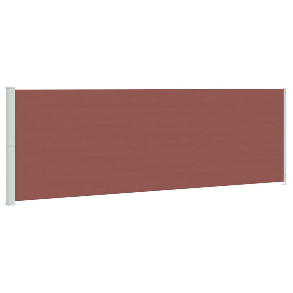 sammenrullelig sidemarkise til terrassen 200x614 cm brun
